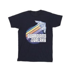 Guardians Of The Galaxy Mens Badge Rocket T-Shirt / Navy Blue